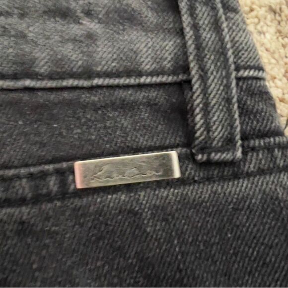 KanCan Estilo Women’s Peek-A-Boo Plaid Black Distressed Jeans Size 28 - Picture 10 of 12